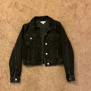 Topshop crop denim jean jacket size US 4